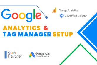 setup google analytics, tag manager, and event tracking
