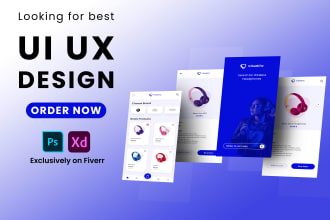 design amazing mobile app UI UX design with clickable UI prototype