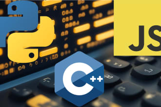 do your c, cpp, javascript, and python programming tasks