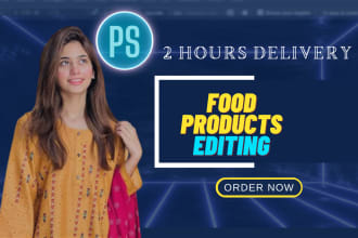 do food photo editing in lightroom and photoshop professionally