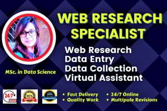 do web research and data entry
