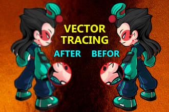 do vector tracing logo, rasterize image to vector, coloring