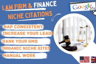 do local niche citations for lawyers, law firm and finance
