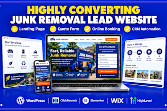 build a junk removal and hauling lead generation website