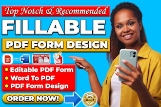 design fillable pdf form, editable pdf form redesign, custom form within 24hours