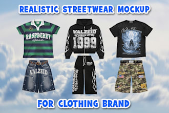 create realistic streetwear mockups for your clothing brand