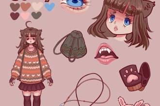draw ref sheet for your character