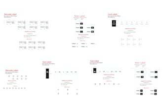 design wash care label, main label, clothing care label, etc