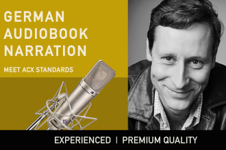 narrate and produce your professional german audio book ready for acx