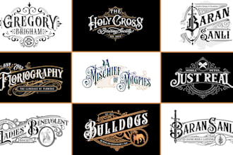 do awesome vintage victorian and tattoo etc logo design for you