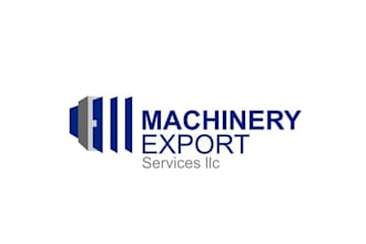 design progressive dynamic great machinery export services logo