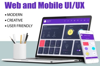 design a mobile app or website ui ux,  prototype, and wireframes