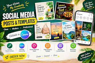 design professional canva instagram posts and templates