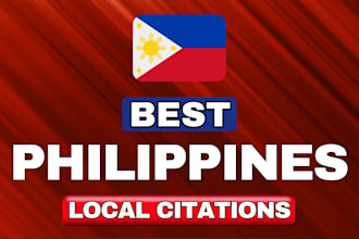 create 30 best philippines local citations