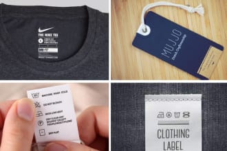 design clothing tags, neck tag, hang tag, price tag, care label