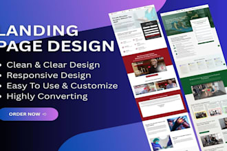 design a professional, modern and responsive landing page for your business
