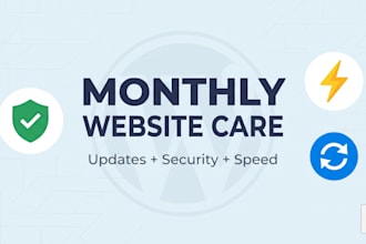 handle your wordpress site updates, backups, security, and speed optimization