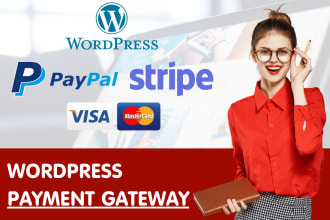 integrate paypal or stripe payment gateway in wordpress website