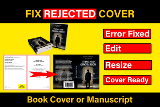 fix error, modify, resize, edit ebook and paperback cover