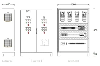 draw electrical vfd and plc panel design in autocad
