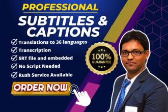 translate and add subtitles to video from english to 36 languages