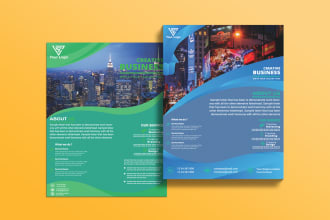design modern professional flyer, leaflet or poster in 8hr