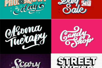 design font logo, graffiti , word art or typography