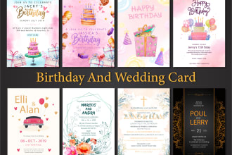 design birthday, wedding invitation card and party poster design