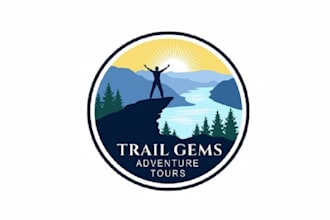 design adventure hiking company logo