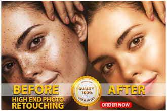 portrait high end photo retouching , skin smooth