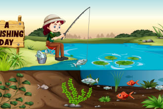 design children story book illustration and cover