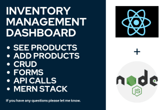make inventory management dashboard website in mern stack