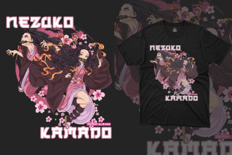 create amazing anime cartoon t shirt or fan art