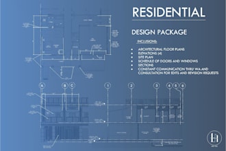 do architectural drawings, floor plans, elevations