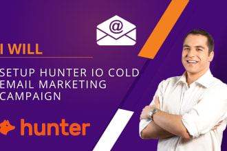 setup hunter io cold email marketing campaign