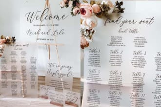 design stunning seating chart or table plan for your event