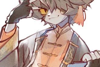 watercolor sketch digitally your oc or fanart