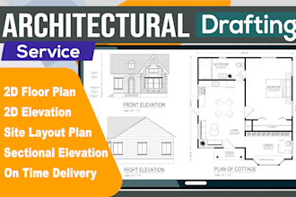 be your architect, expert draftsman for 2d floor plan and house plans in autocad