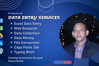 do data entry, web research, copy paste and typing work job