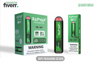 do product packaging and label design for pods and vapes
