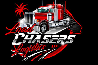 make an elegant van, truck, lorry and transport logo for you