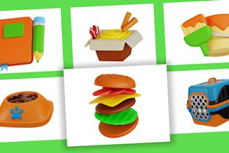 make custom 3d icon for ui and web design