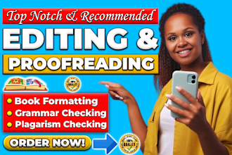 professionally proofread, edit, rewrite and paraphrase your document