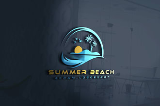 design travel agency, resort, beach and tourism logo in 24 hours