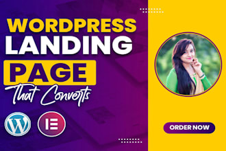 do attractive wordpress landing page design or one page website