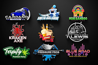 create esports, gaming 3d mascot logo design
