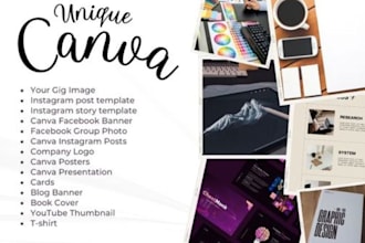 create design using canva cover, logo, flayer, t shirt etc