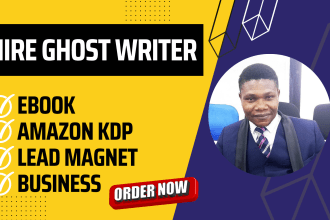 ghostwrite nonfiction ebooks for amazon and lead magnet