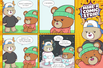 create comic strip illustrations for your story or brand