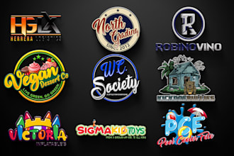 design a modern 3d logo for youtube and social media